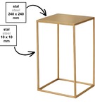 Metalowy kwietnik stojak na kwiatek nowoczesny kwietnik złoty TOWER 40 cm