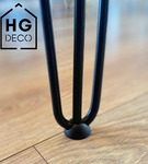 Podkładka ochronna czarna z tworzywa pod nogi meblowe hairpin HGDECO