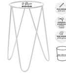 HGDECO  Stojak na doniczkę MALMO 43 cm biały