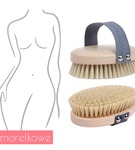 Szczotka do masażu ciała na sucho miękka naturalna szczecina MORELKOWE