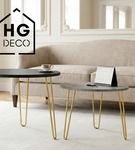 Metalowa noga do stolika kawowego / ławy / złota DP40 cm