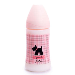 Butelka 270 ml Scottish piesek krata różowa Suavinex