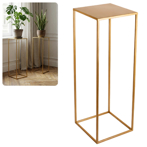 Metalowy kwietnik stojak na kwiatek nowoczesny kwietnik złoty TOWER 70 cm