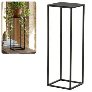 Kwietnik stojący metalowy czarny loftowy stojak na kwiaty pojedynczy 60cm