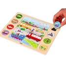 Puzzle układanka 2w1 pojazdy odszukaj cień Viga