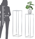 Kwietnik stojak na kwiatki PREMIUM HG DECO srebrny 20/75 cm