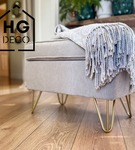 Metalowa noga hairpin do komody szafki RTV do pufy trzy pręty złota TL15 cm