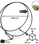 Kosz na drewno do kominka Stojak na drewno kominkowe Kosz metalowy czarny