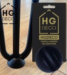 Podkładka ochronna czarna z tworzywa pod nogi meblowe hairpin HGDECO