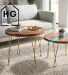 Metalowa noga twist hairpin do stolika kawowego dwa pręty noga złota DX50 cm