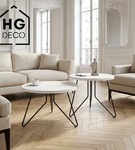 Noga meblowa metalowa noga do stolika kawowego FIN 50 cm czarna Zestaw 3 szt.