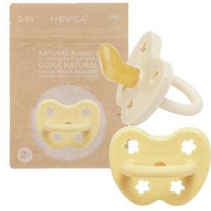 Smoczek anatomiczny 3-36m Butter & Milky White Hevea dwupak zestaw