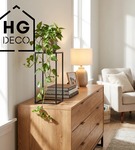 Kwietnik stojący metalowy czarny loftowy stojak na kwiaty pojedynczy 45cm