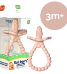 Gryzak malina z rączką różowy Razbaby