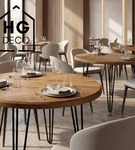 Metalowa noga hairpin legs do stołu biurka trzy pręty noga loftowa TL70 cm