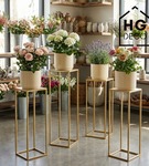 Kwietnik stojący metalowy stojak na kwiaty na jedną doniczkę PREMIUM 75 cm