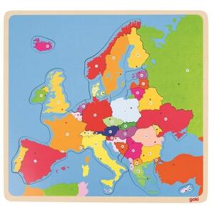 Puzzle edukacyjne mapa Europy układanka GOKI