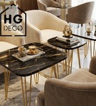 Metalowa noga hairpin legs do stolika kawowego trzy pręty noga złota TL50 cm