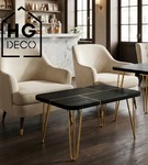 Metalowa noga hairpin legs do stolika kawowego trzy pręty noga złota TL40 cm