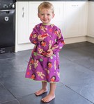Śliniak fartuszkowy długi z kieszonką Bib plum purple Tidy Tot