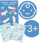 Tatuaże zmywalne dla dzieci magiczny jednorożec Rex London