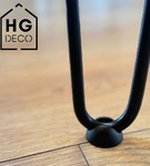 Podkładka ochronna czarna z tworzywa pod nogi meblowe hairpin HGDECO