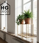 Metalowy kwietnik stojak na kwiatek nowoczesny kwietnik złoty TOWER 40 cm