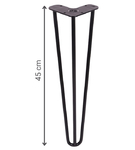 Hairpin nogi metalowe 45 cm czarne