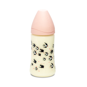 Butelka 270 ml jaskółki różowa Suavinex