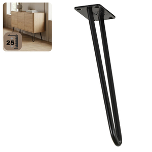 Metalowa noga do szafki / komody / pufy / czarna DP25 cm