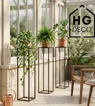 Kwietnik stojący metalowy czarny loftowy stojak na kwiaty pojedynczy 90cm