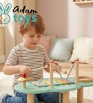 Stolik muzyczny cymbałki i bębenek drewniana zabawka muzyczna ADAM TOYS