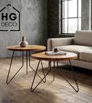 Noga meblowa metalowa noga do stolika kawowego FIN 50 cm czarna Zestaw 3 szt.