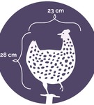 Dekoracja do ogrodu metalowa kura Ula HGDECO