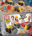 Piasek kinetyczny + pojazdy budowlane Art Craft