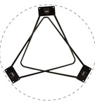 Stelaż noga do stolika kawowego STAR 50 cm czarna