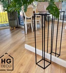 Kwietnik stojący metalowy czarny loftowy stojak na kwiaty pojedynczy 90cm