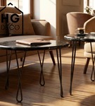 Metalowa noga twist hairpin do stolika kawowego dwa pręty noga loftowa DX40 cm