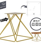 Stelaż noga do stolika kawowego DIAMOND 41 cm złota