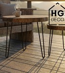 Metalowa noga hairpin do stolika kawowego dwa pręty / noga loftowa / czarna DP50 cm