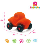 Samochód sensoryczny pomarańczowy z kauczuku Rubbabu