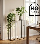 Kwietnik stojący metalowy czarny loftowy stojak na kwiaty pojedynczy 90cm