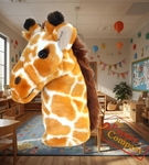 Pacynka na rękę Żyrafa kukiełka do teatrzyku