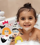 Naklejki do kąpieli śmieszne twarze buzie Barney & Buddy