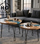 Metalowa noga twist hairpin do stolika kawowego dwa pręty noga loftowa DX50 cm