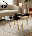 Metalowa noga hairpin legs do stolika kawowego trzy pręty noga złota TL40 cm