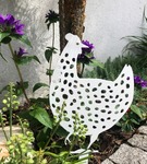 Dekoracja do ogrodu metalowa kura Ula HGDECO