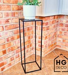Metalowy kwietnik stojak na kwiatek loftowy kwietnik czarny TOWER 70 cm