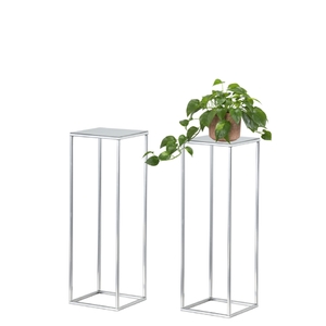 Kwietnik stojak na kwiatki PREMIUM HG DECO srebrny 20/60 cm