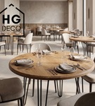 Metalowa noga hairpin legs do stołu biurka trzy pręty noga loftowa TL80 cm